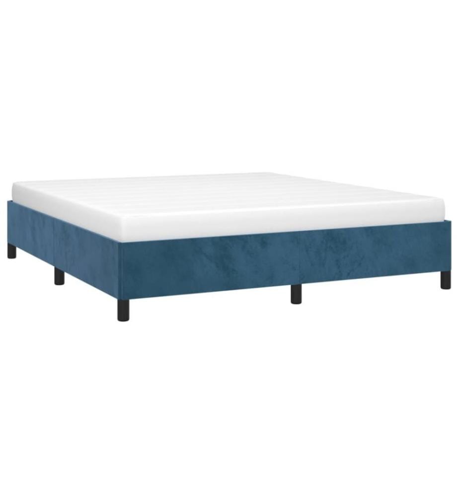 Bettgestell Dunkelblau 160x200 cm Samt
