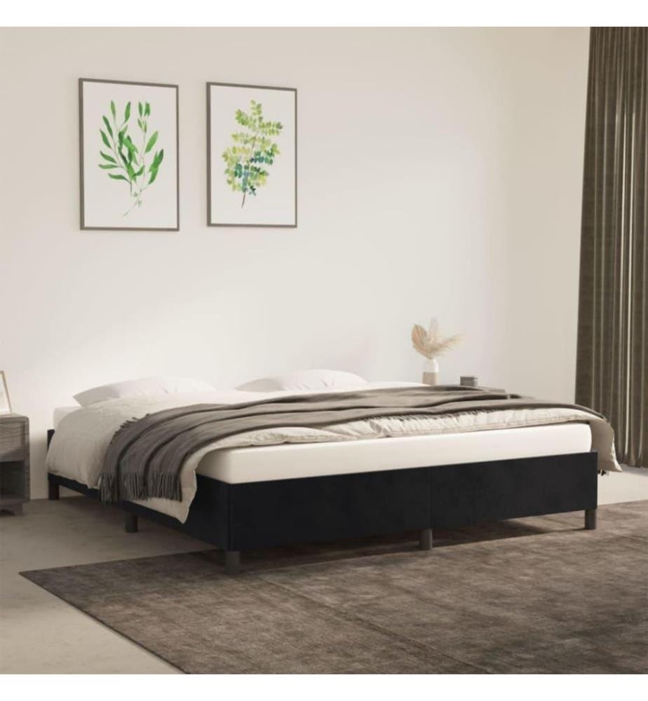 Bettgestell Schwarz 160x200 cm Samt