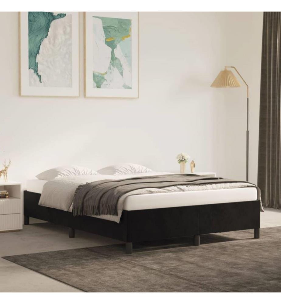 Bettgestell Schwarz 140x190 cm Samt