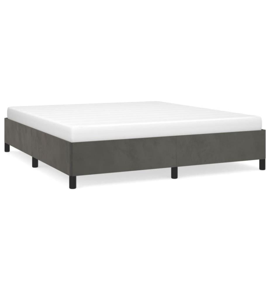 Bettgestell Dunkelgrau 160x200 cm Samt