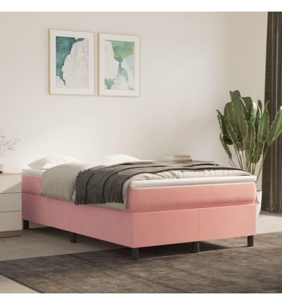 Boxspringbett Rosa 120x200 cm Samt