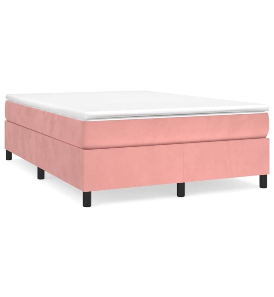Boxspringbett Rosa 140x200 cm Samt