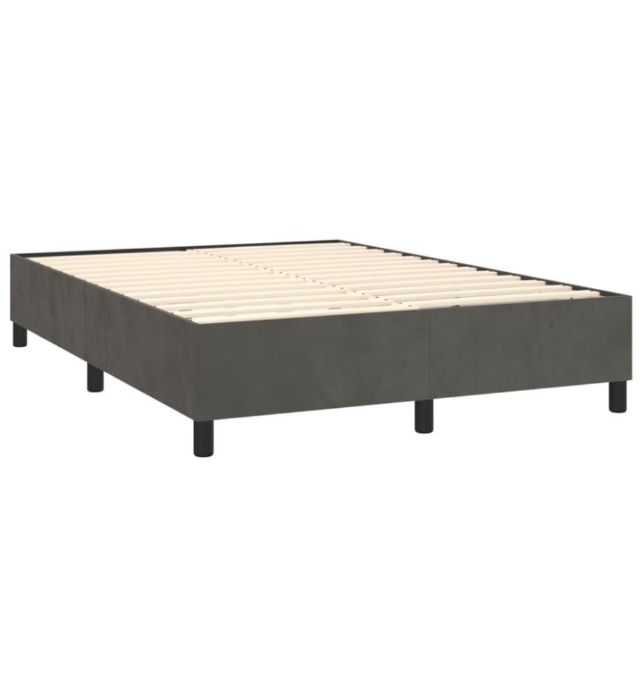 Boxspringbett Dunkelgrau 140x200 cm Samt