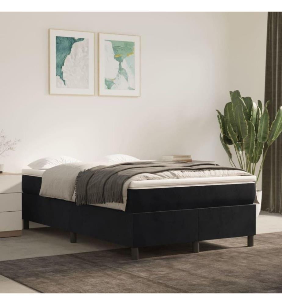 Boxspringbett Schwarz 120x200 cm Samt