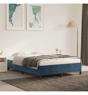 Bettgestell Dunkelblau 140x190 cm Samt