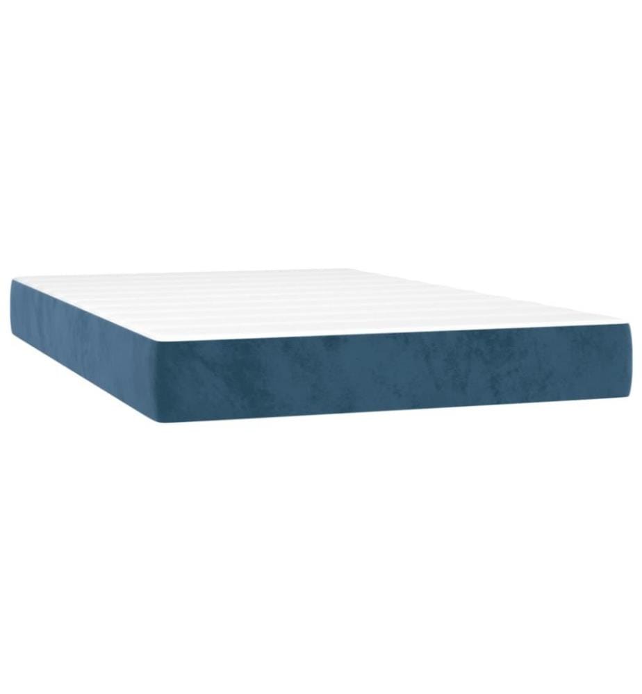 Boxspringbett mit Matratze Dunkelblau 120x200 cm Samt