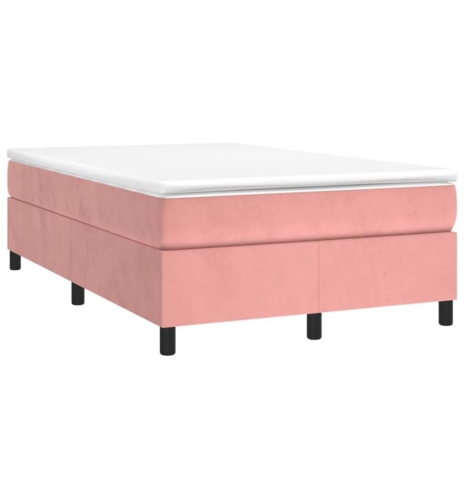 Boxspringbett mit Matratze Rosa 120x200 cm Samt