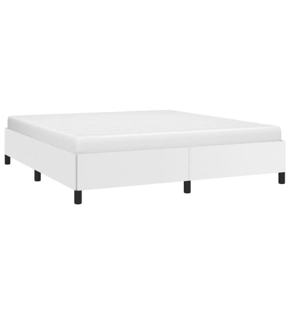 Bettgestell Weiss 160x200 cm Kunstleder