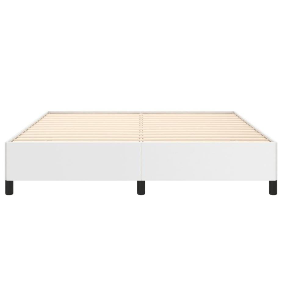 Bettgestell Weiss 160x200 cm Kunstleder
