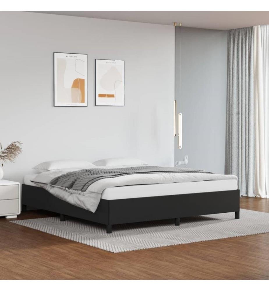 Bettgestell Schwarz 180x200 cm Kunstleder