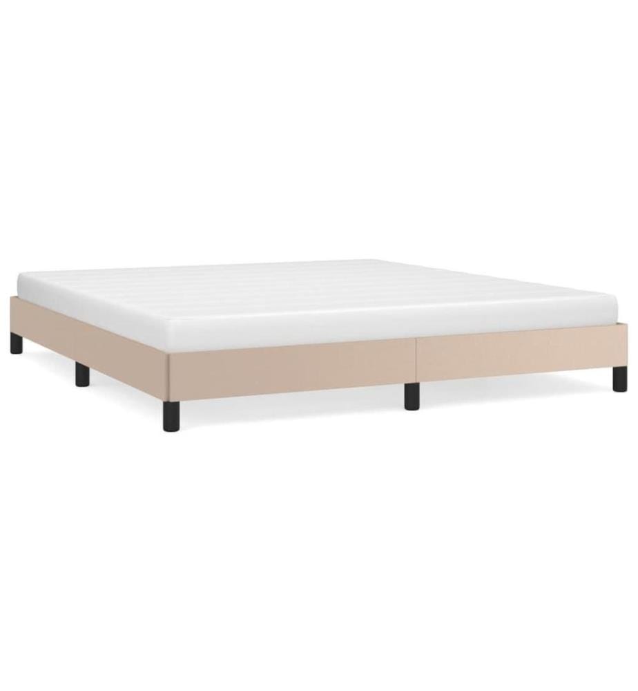 Bettgestell Cappuccino-Braun 180x200 cm Kunstleder