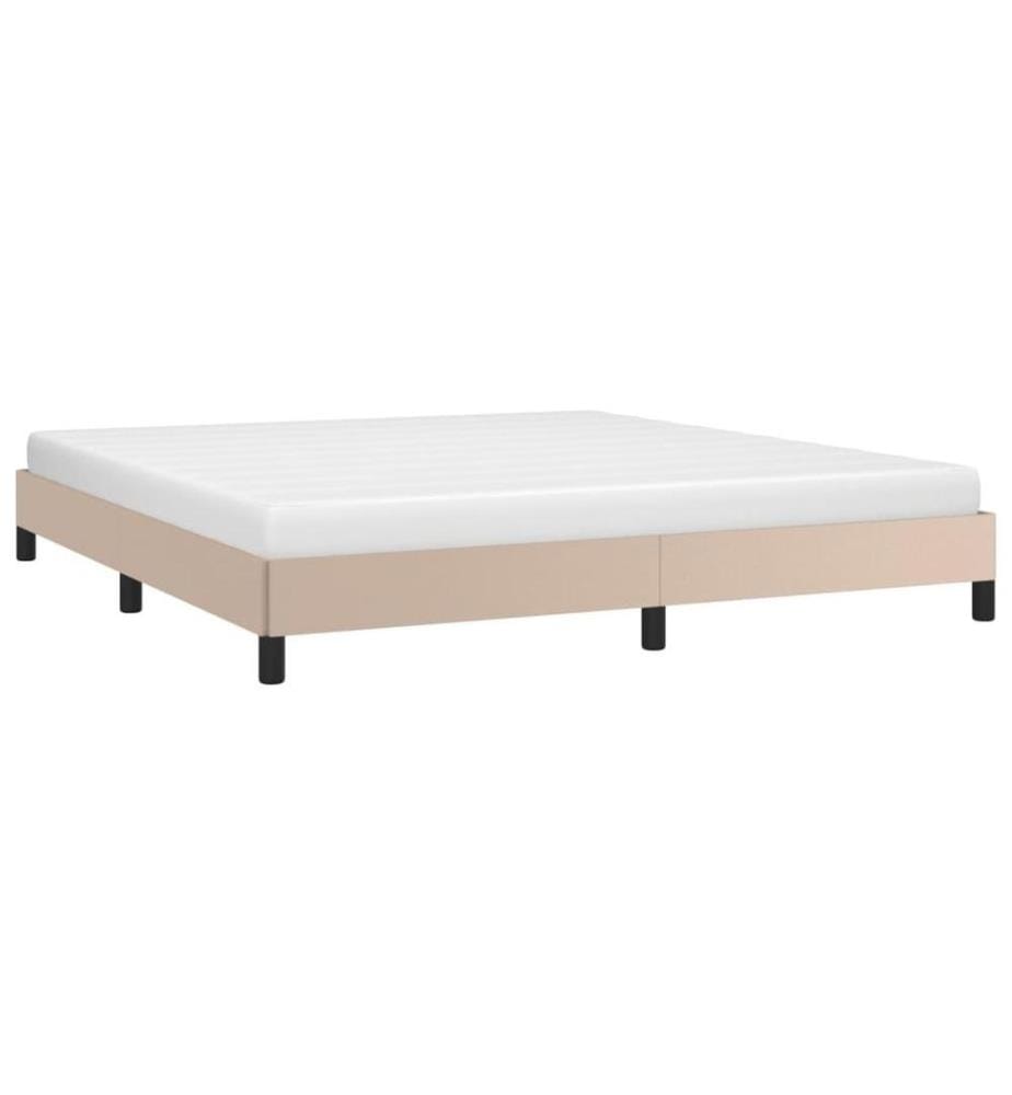 Bettgestell Cappuccino-Braun 180x200 cm Kunstleder