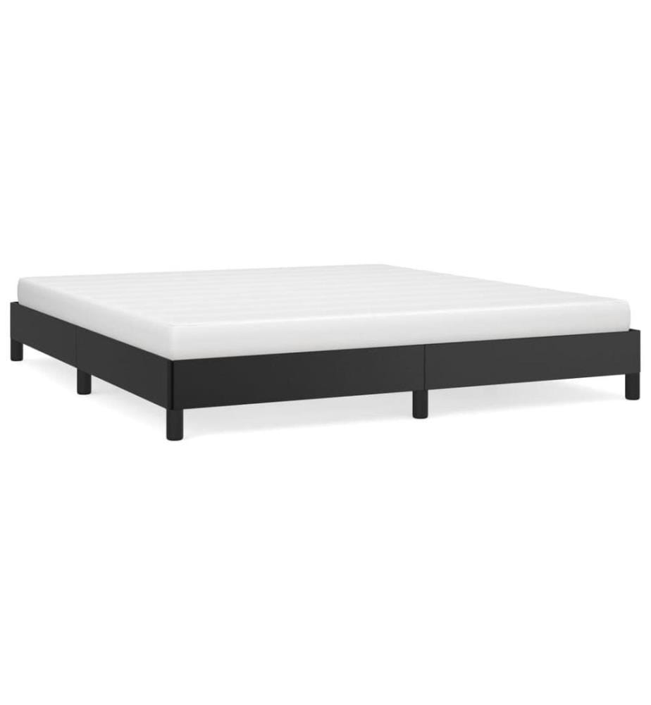 Bettgestell Schwarz 160x200 cm Kunstleder