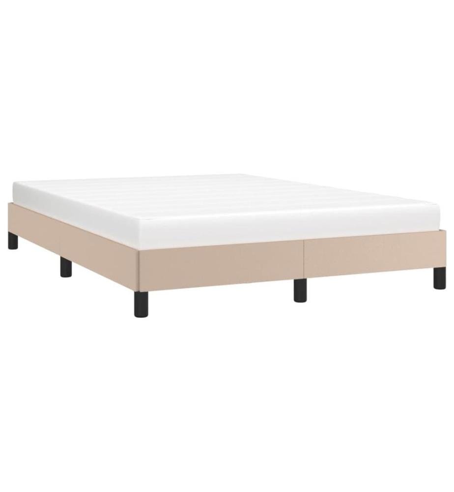 Bettgestell Cappuccino-Braun 140x190 cm Kunstleder