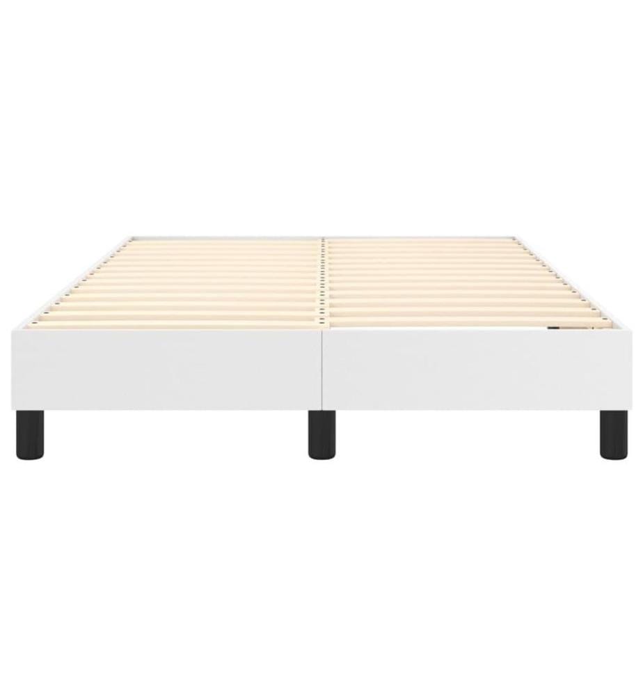 Boxspringbett Weiss 120x200 cm Kunstleder