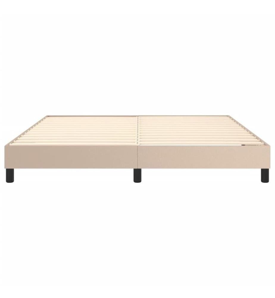 Boxspringbett Cappuccino-Braun 160x200 cm Kunstleder