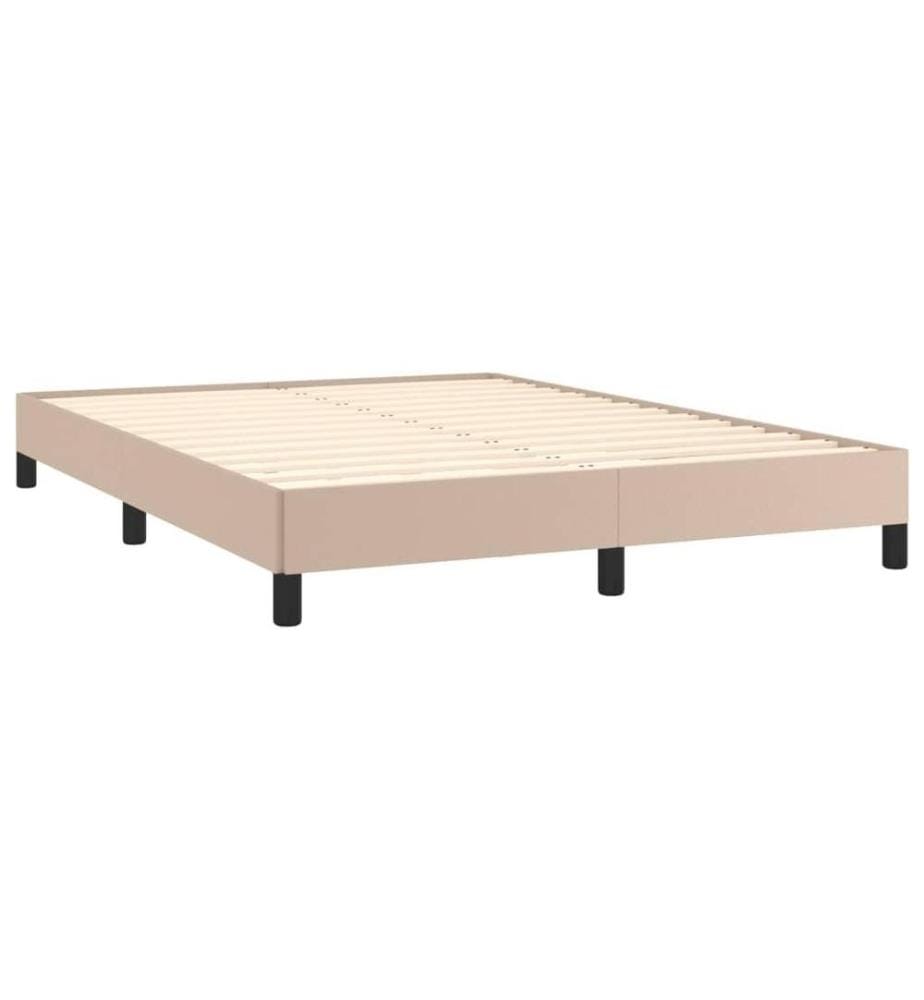 Bettgestell Cappuccino-Braun 140x200 cm Kunstleder