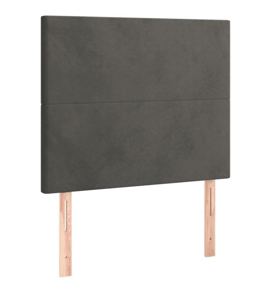 Boxspringbett mit Matratze Dunkelgrau 120x200 cm Samt