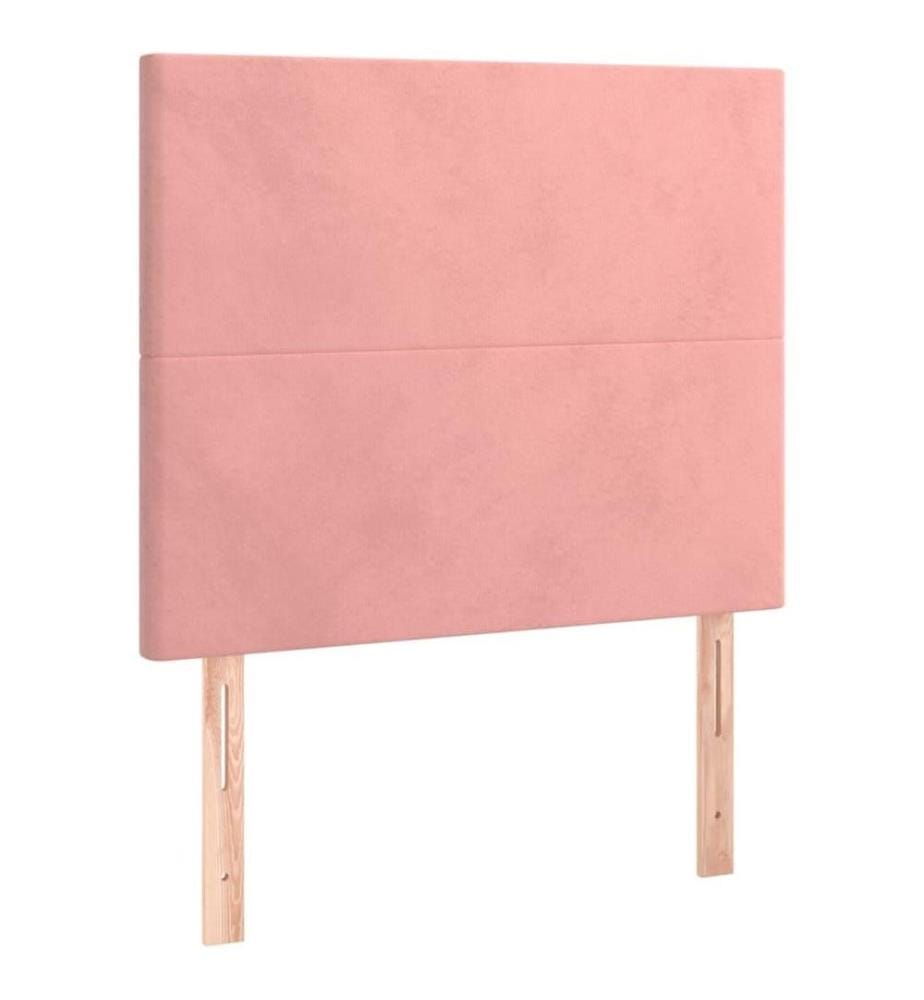 Boxspringbett mit Matratze Rosa 120x200 cm Samt