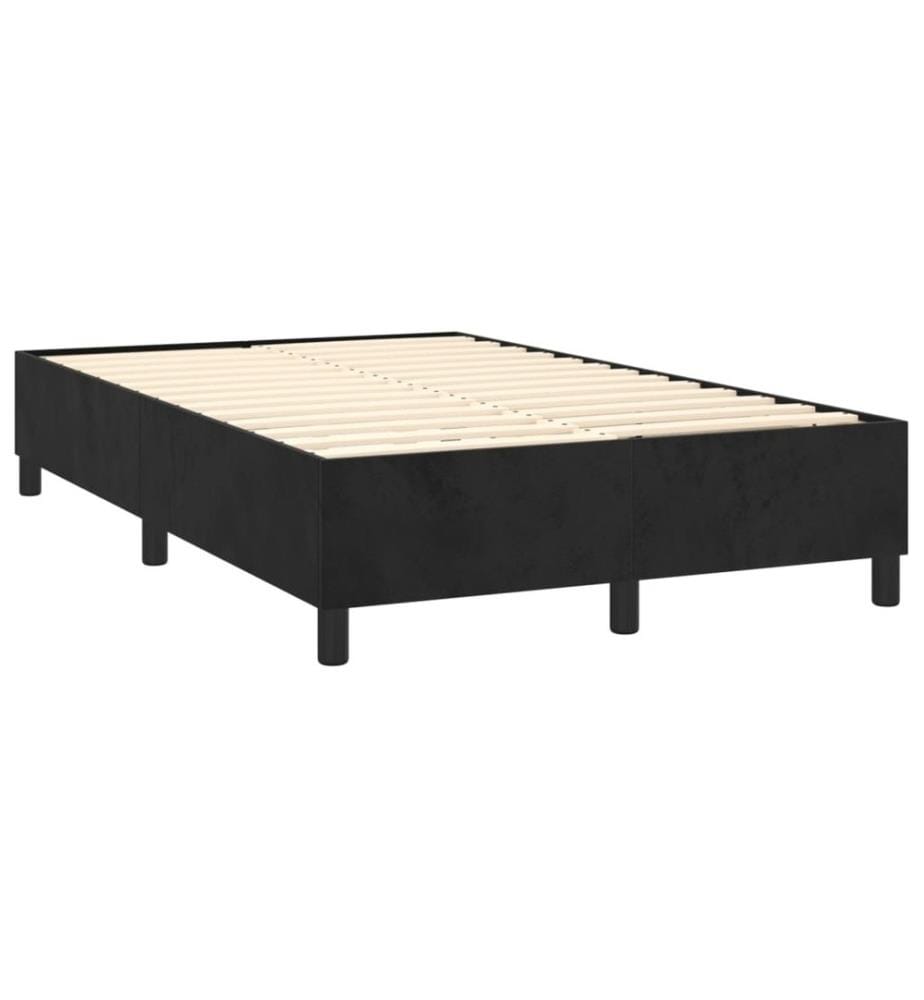 Boxspringbett mit Matratze Schwarz 120x200 cm Samt