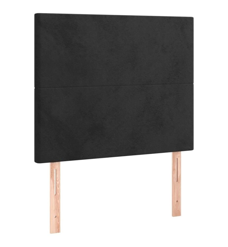 Boxspringbett mit Matratze Schwarz 120x200 cm Samt