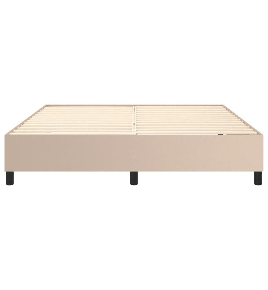 Boxspringbett Cappuccino-Braun 160x200 cm Kunstleder