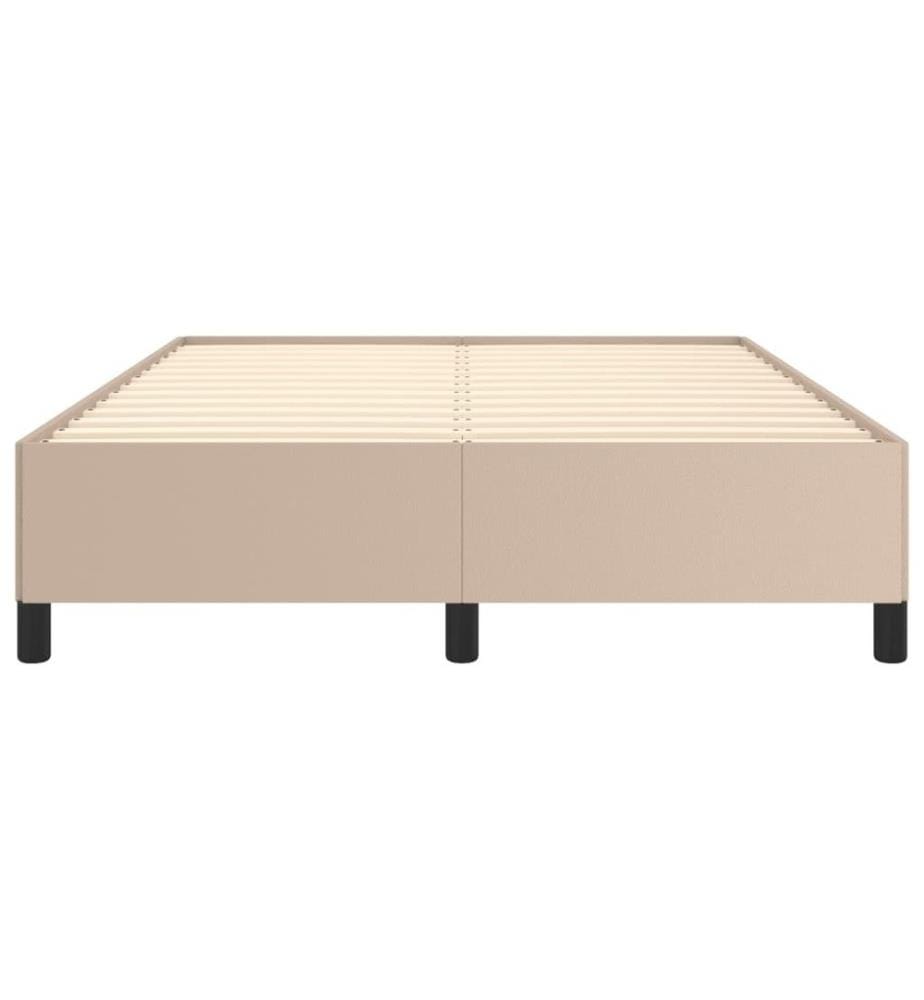 Bettgestell Cappuccino-Braun 140x190 cm Kunstleder