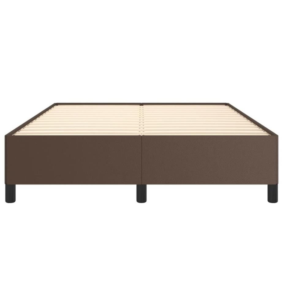Bettgestell Braun 140x190 cm Kunstleder