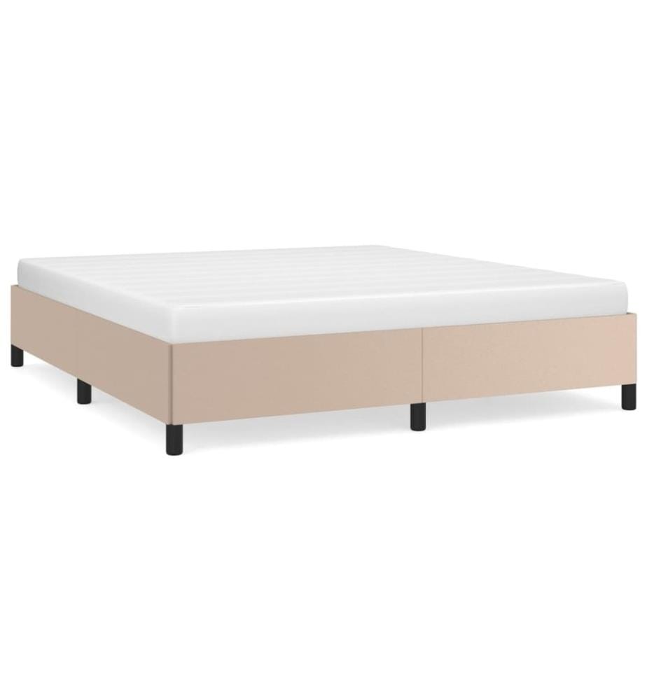 Bettgestell Cappuccino-Braun 180x200 cm Kunstleder