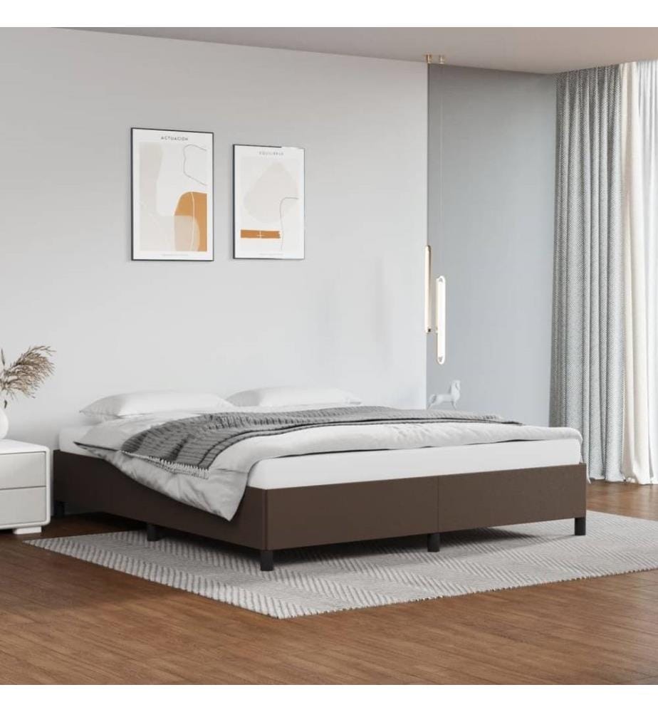 Bettgestell Braun 180x200 cm Kunstleder