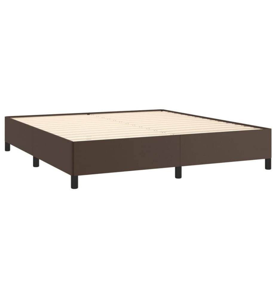 Bettgestell Braun 180x200 cm Kunstleder