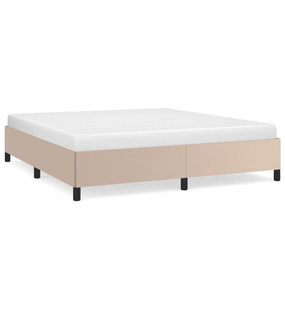 Bettgestell Cappuccino-Braun 160x200 cm Kunstleder