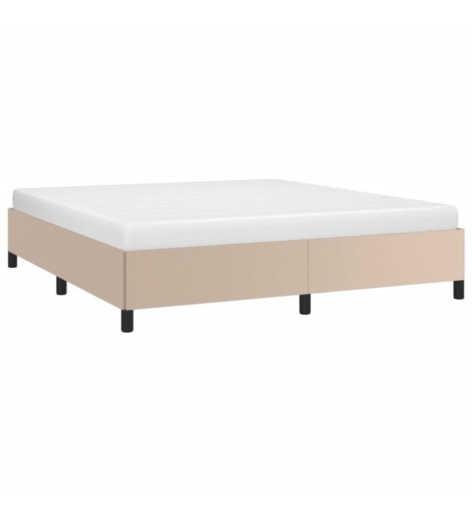Bettgestell Cappuccino-Braun 160x200 cm Kunstleder