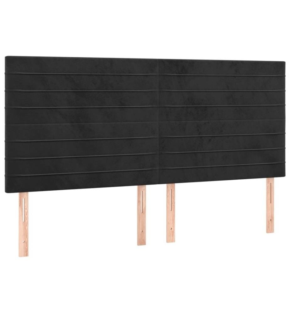 Boxspringbett mit Matratze Schwarz 160x200 cm Samt