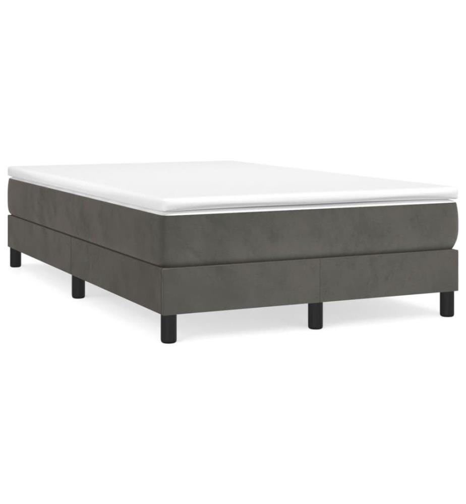 Boxspringbett mit Matratze Dunkelgrün 120x190 cm Samt