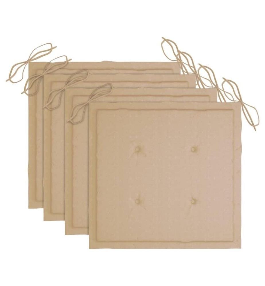 Chaises à dîner de jardin avec coussins 3 pcs Acacia massif