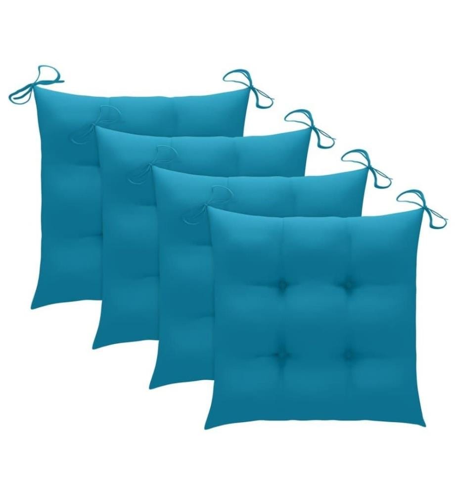 Chaises à dîner de jardin avec coussins 3 pcs Acacia massif
