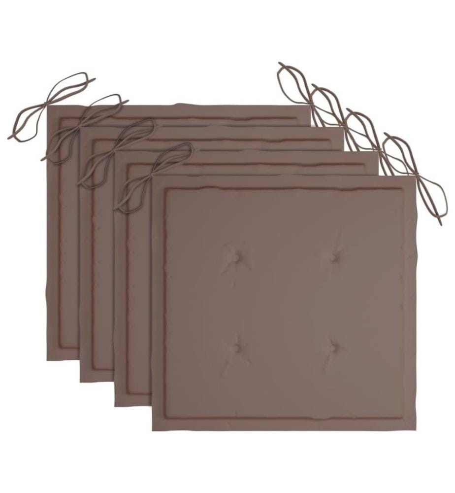 Chaises à dîner de jardin avec coussins 3 pcs Acacia massif