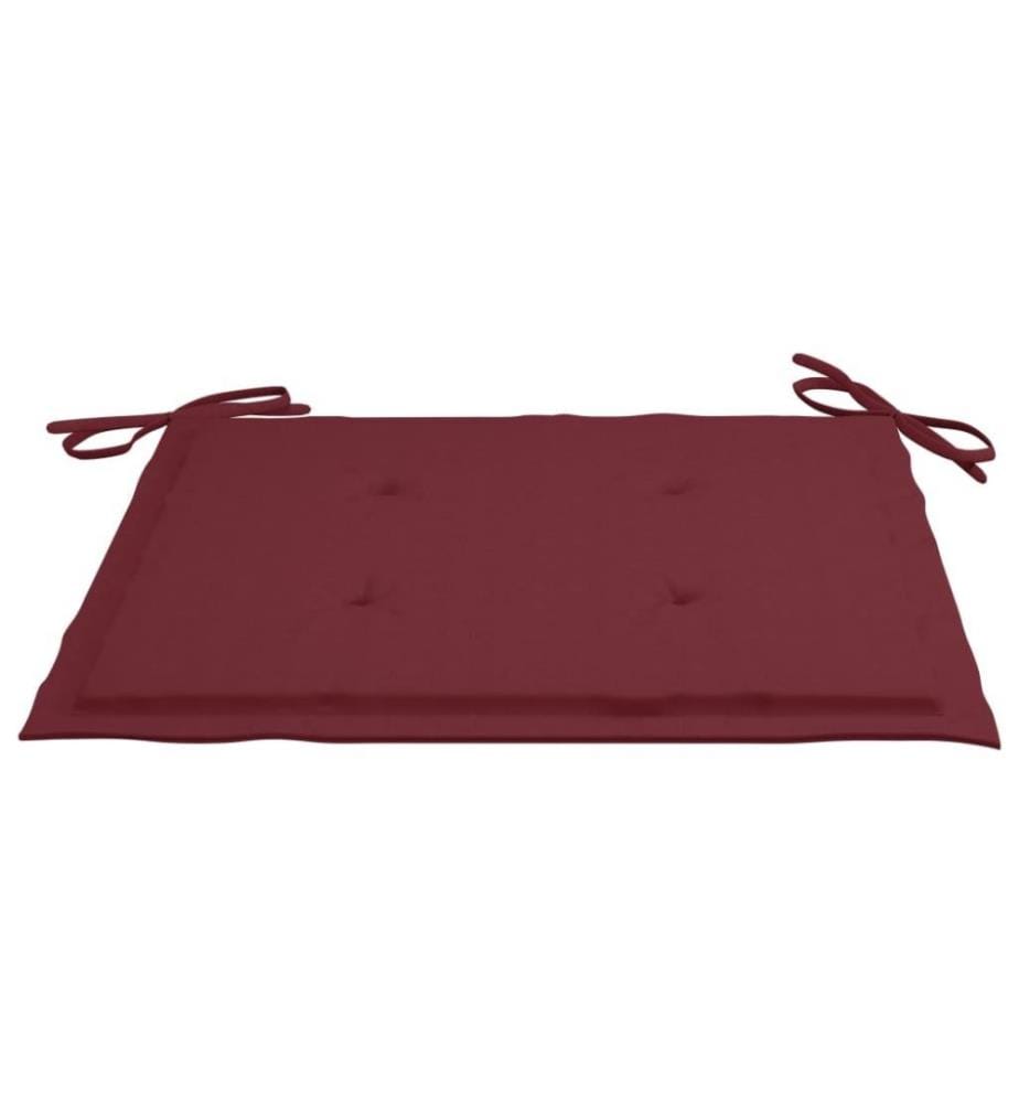 Chaises à dîner de jardin avec coussins 3 pcs Acacia massif