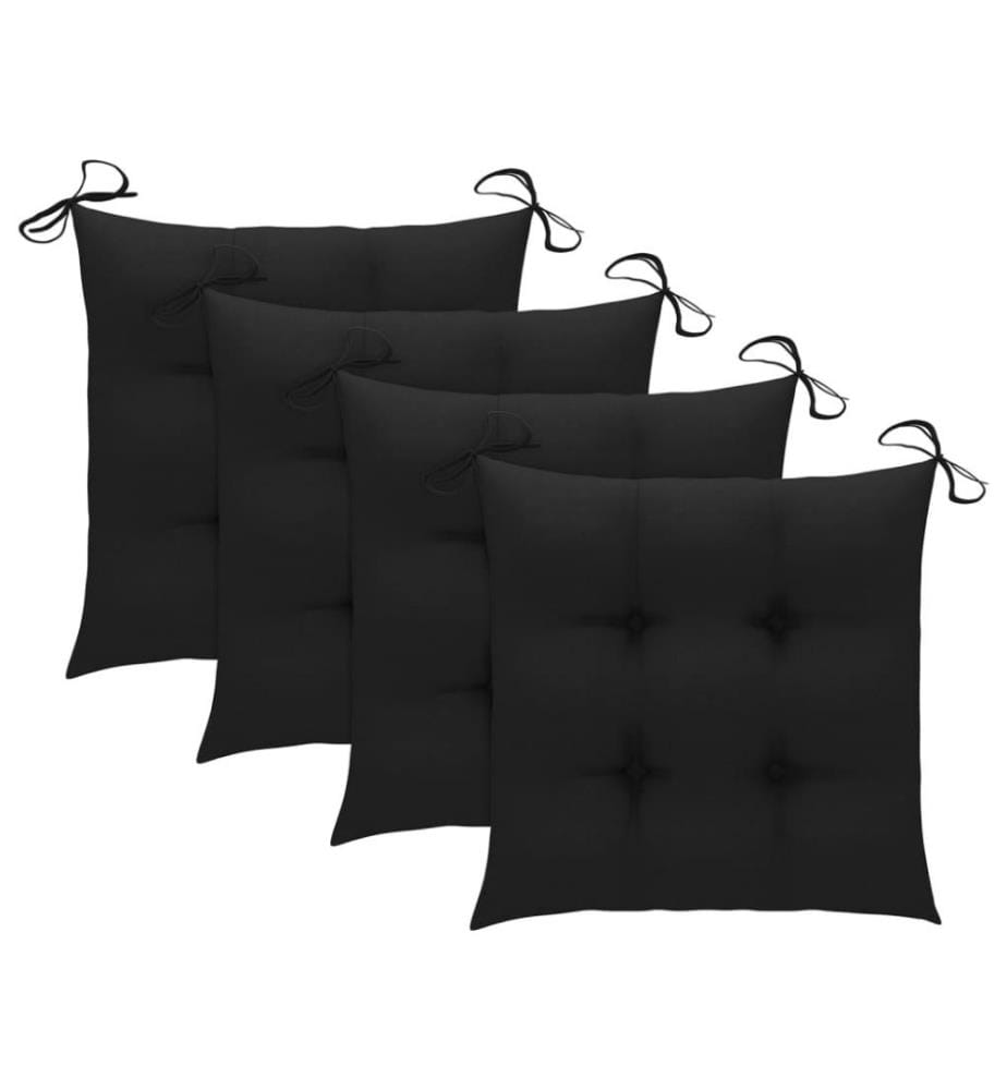 Chaises à dîner de jardin avec coussins 3 pcs Acacia massif