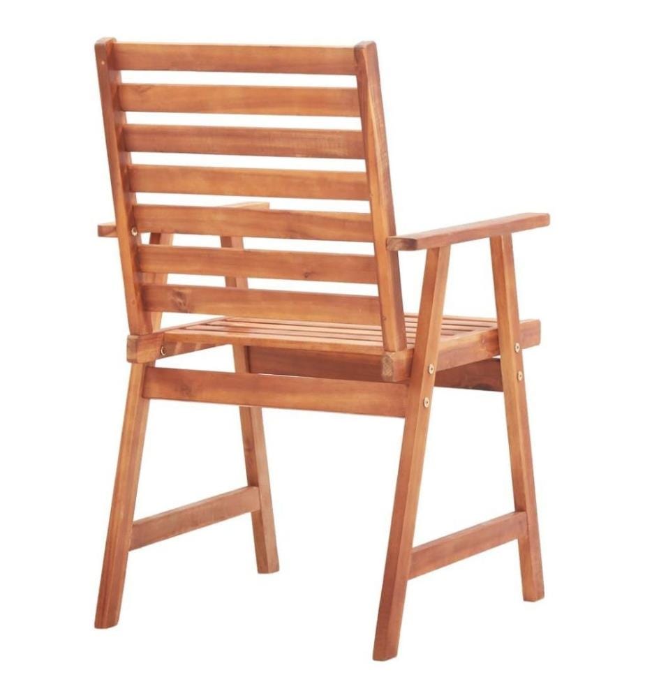Chaises de salle à manger d'extérieur 3 pcs Acacia massif