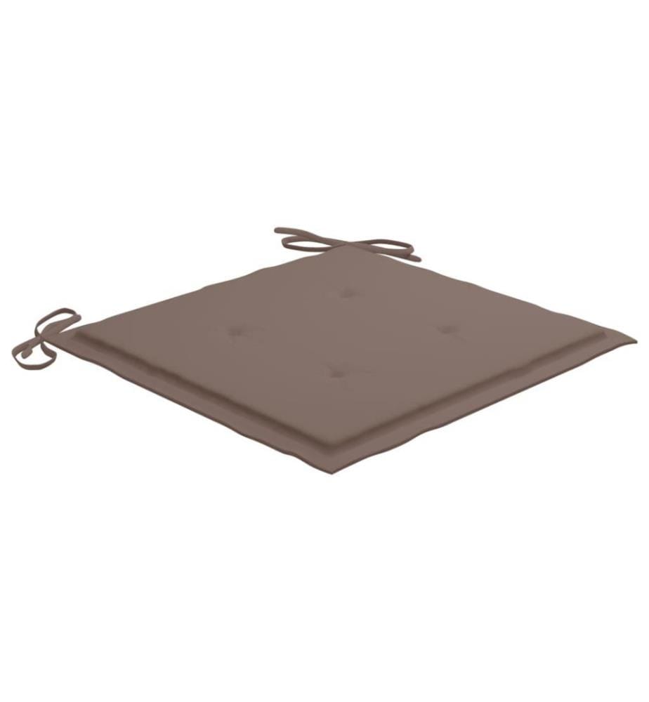 Chaises à dîner d'extérieur 6 pcs avec coussins Acacia massif