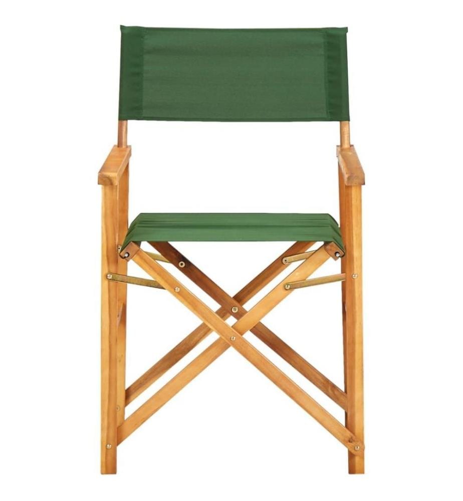 Chaise de metteur en scène Bois massif d'acacia Vert