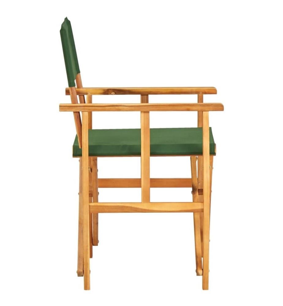 Chaise de metteur en scène Bois massif d'acacia Vert