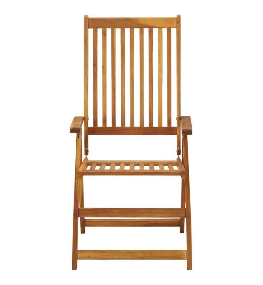 Chaises pliables de jardin 6 pcs avec coussins Bois d'acacia