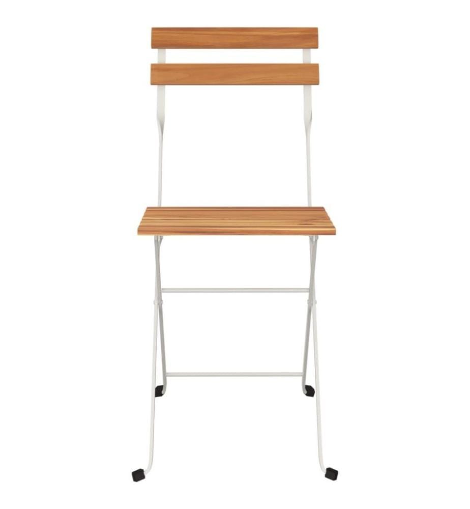 Chaises de bistrot pliantes 4 pcs Bois d'acacia solide et acier