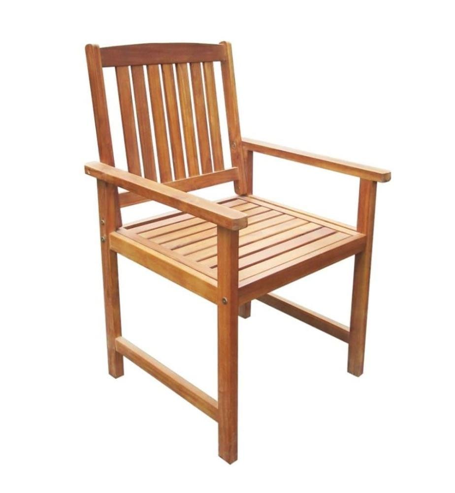 Chaises de jardin 2 pcs Bois d'acacia massif Marron