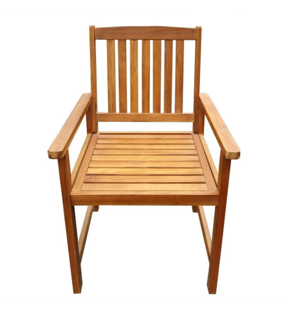 Chaises de jardin 2 pcs Bois d'acacia massif Marron