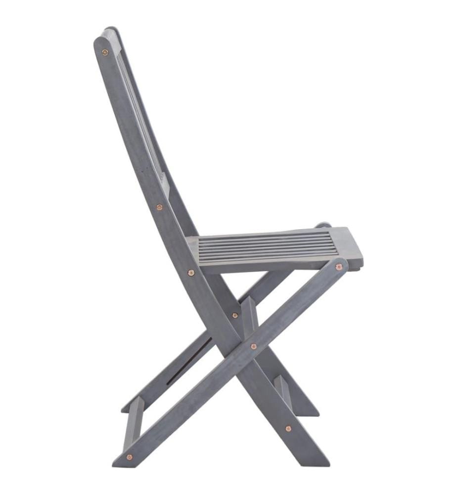 Chaises pliables d'extérieur 2 pcs Bois d'acacia solide