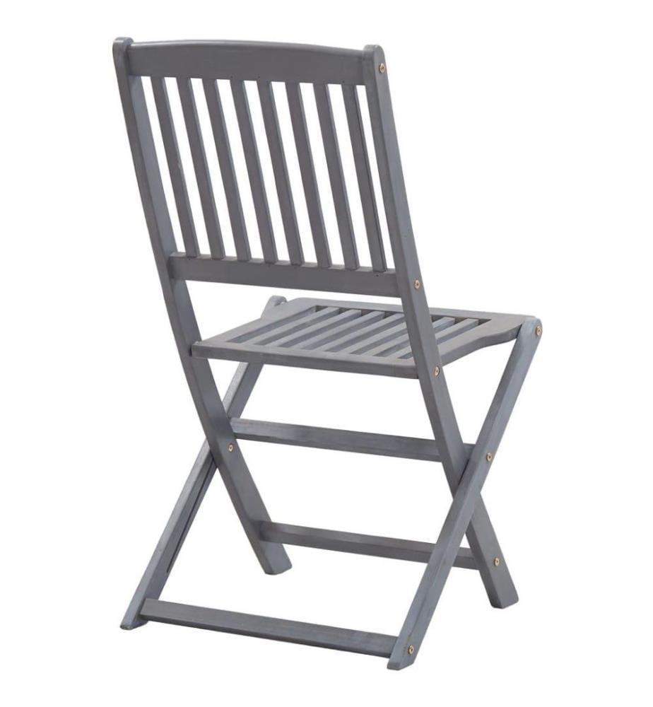 Chaises pliables d'extérieur 2 pcs Bois d'acacia solide